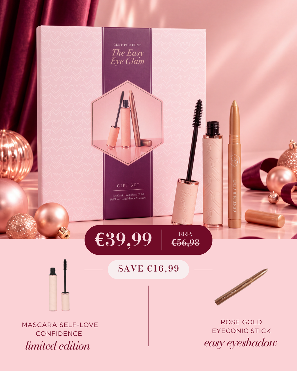 The Easy Eye Glam – Mascara & Oogschaduwstick