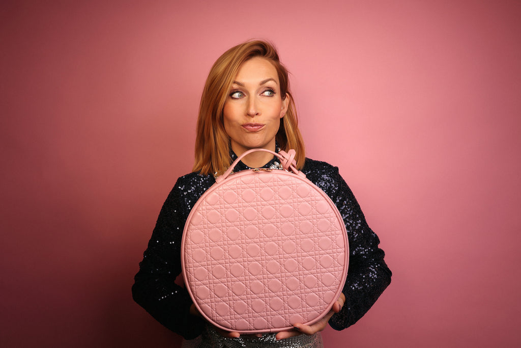 Round Makeup Bag Pink