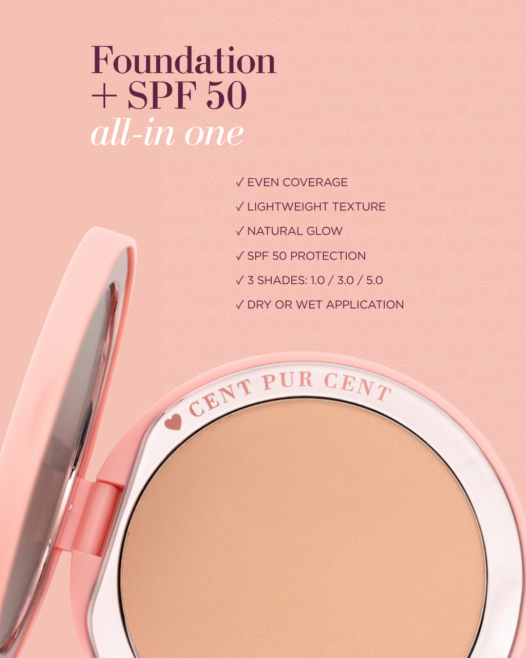 Fondotinta Compatto in Polvere SPF 50