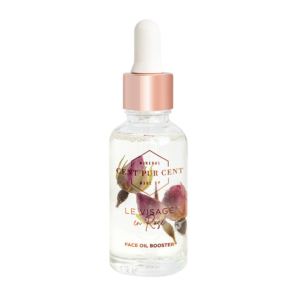 Face oil - Le visage en rose olie met rozenblaadjes Cent Pur Cent